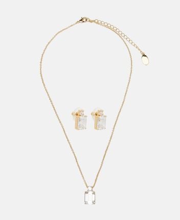Necklace and ear studs set