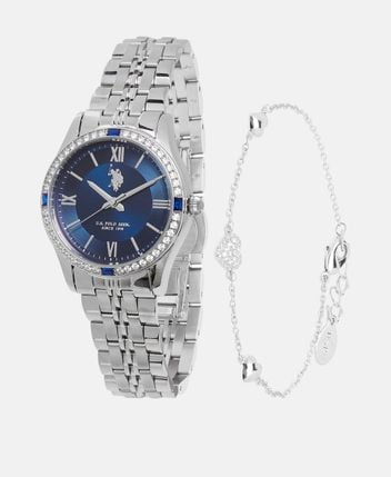 Watch and chain bracelet set