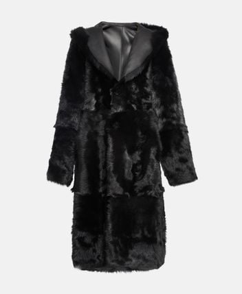Reversible leather coat
