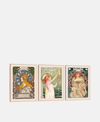 Framed picture Art Nouveau Trio