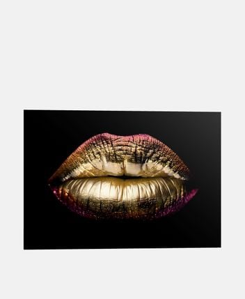 Framed picture Golden Lips