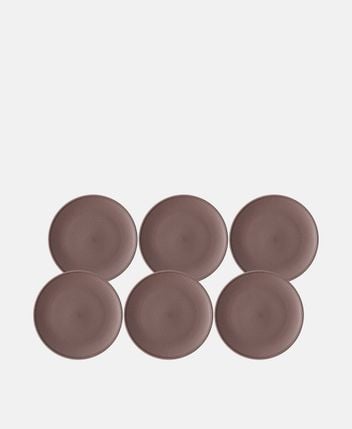 Dinner plates, set of 6 Clay Rust