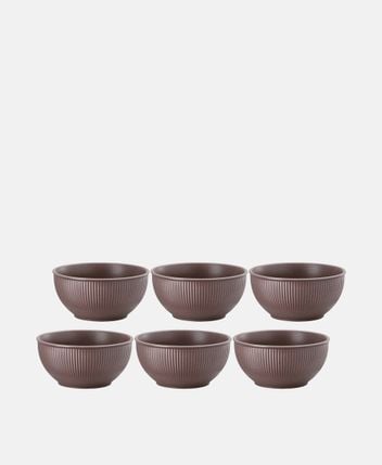 Cereal bowl, set of 6 Clay Rust