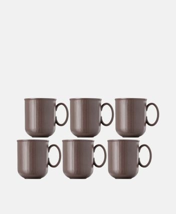 Cups, set of 6 Clay Rust