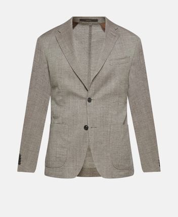 Wool-blend suit jacket