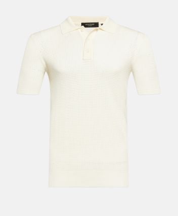 Silk-blend polo shirt