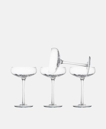Champagne glasses, set of 4 Opacity