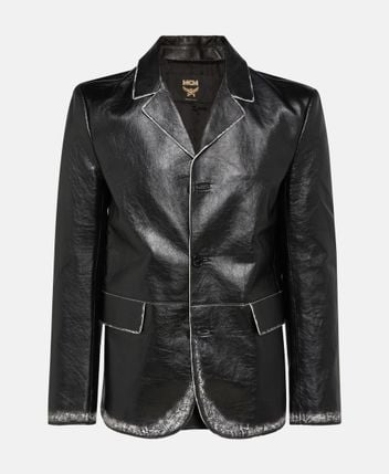 Leather blazer