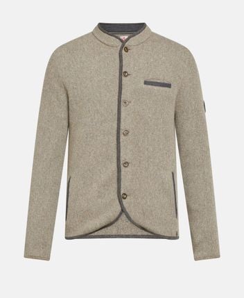 Traditional wool-blend cardigan
