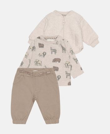 Jacket, long-sleeved top and trousers set