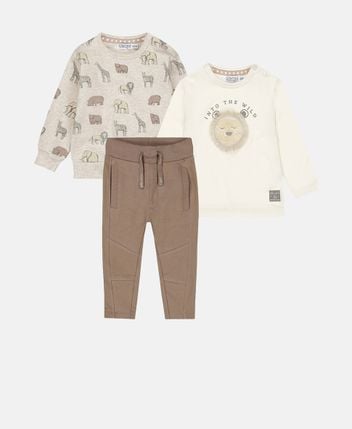 Sweatshirt, longsleeve & trousers set
