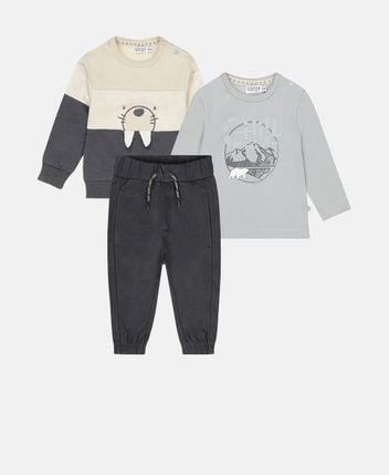 Sweatshirt, longsleeve & trousers set frosty friends