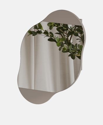 Wall mirror with shelf