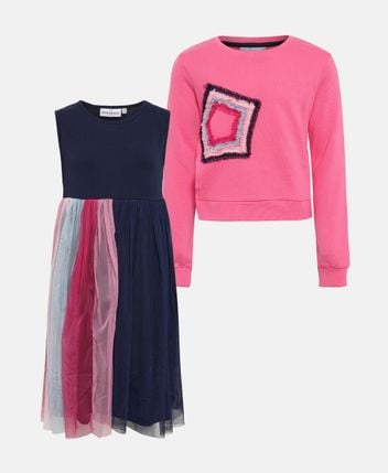 Dress and sweatshirt set