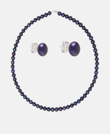 Necklace and ear studs set