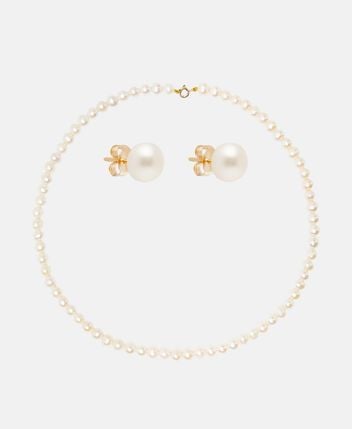 Necklace and ear studs set