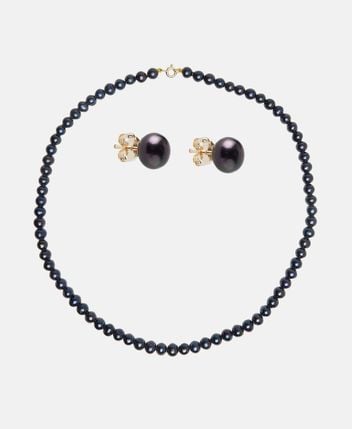 Necklace and ear studs set