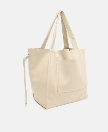 Leather tote bag
