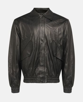 Leather blouson