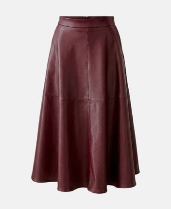 Leather-look midiskirt