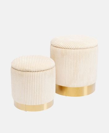 Stool set of 2 with storage space