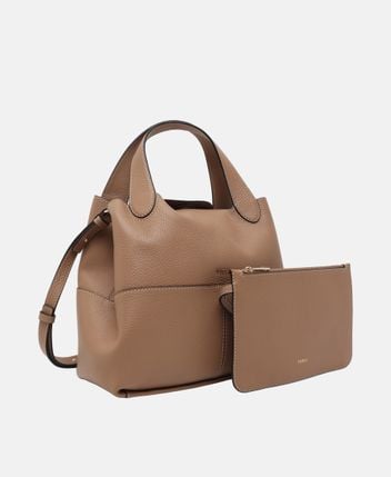 Leather tote bag