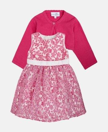 Dress with cardigan
