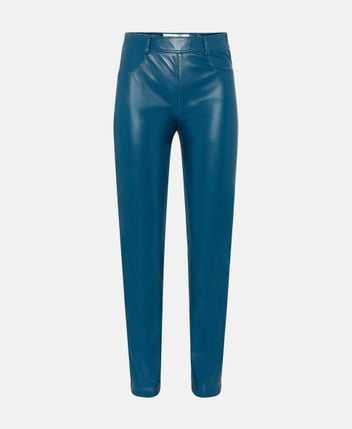 Leather-look trousers