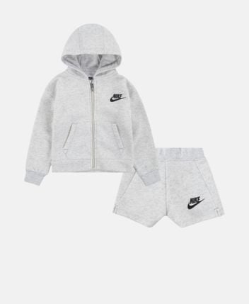 Sweat jacket and shorts set