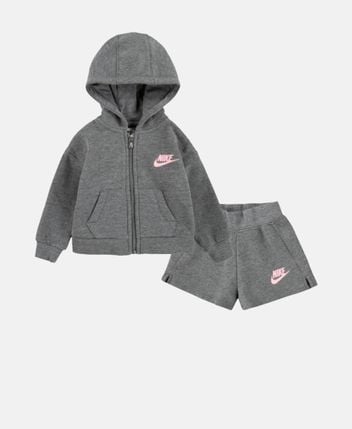 Sweat jacket and shorts set
