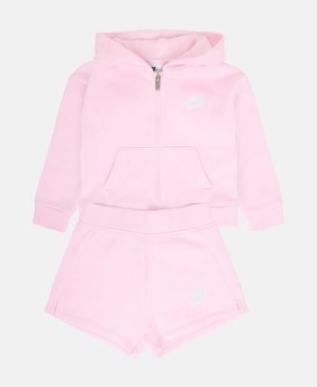 Sweat jacket and shorts set