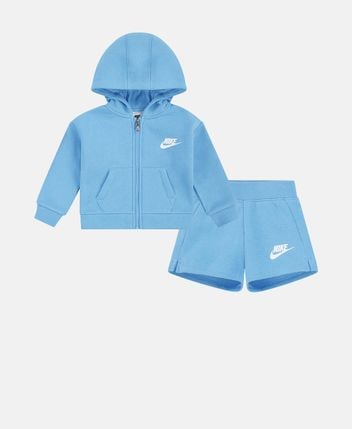 Sweat jacket and shorts set