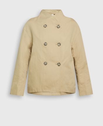 Linen-blend transitional jacket