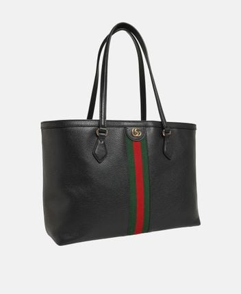 Leather tote bag