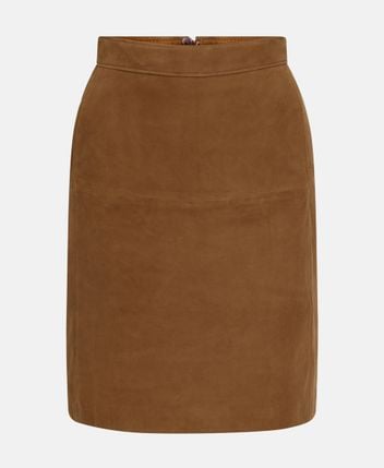 Leather mini-skirt
