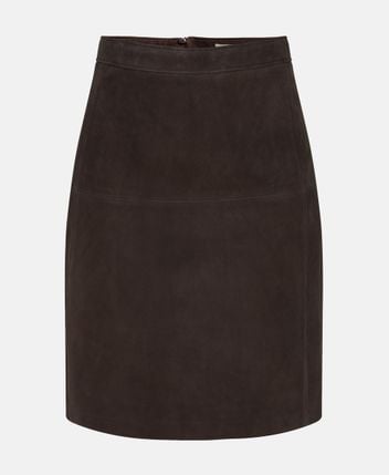 Leather mini-skirt