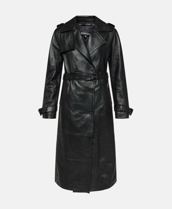 Lamb leather coat