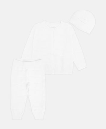 Cardigan and knitted pants set