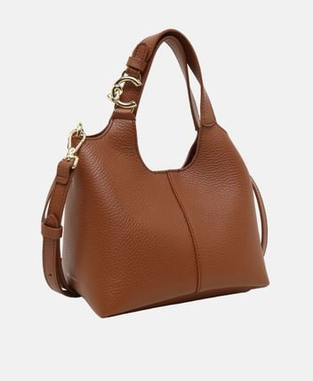 Leather handbag and pouch