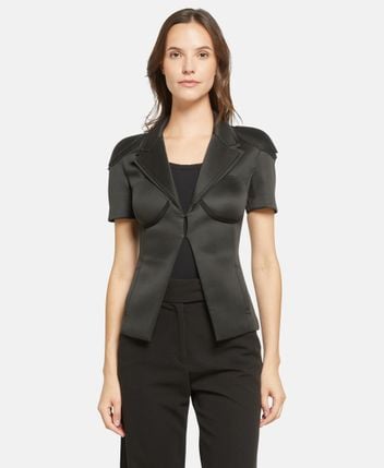 Leather-look blazer