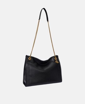 Leather tote bag