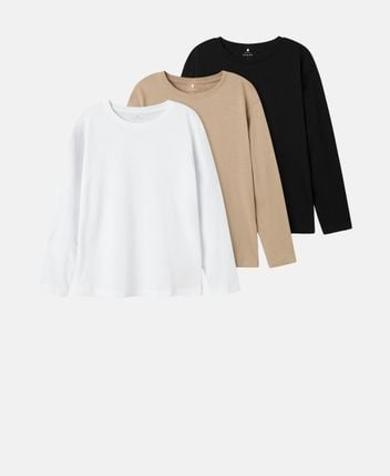 Long-sleeved top, pack of 3