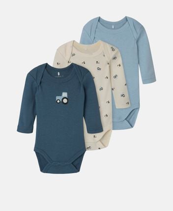 Long-sleeved body, pack of 3