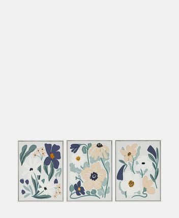 Framed pictures, set of 3