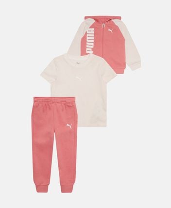 Shirt, trousers and sweat jacket set