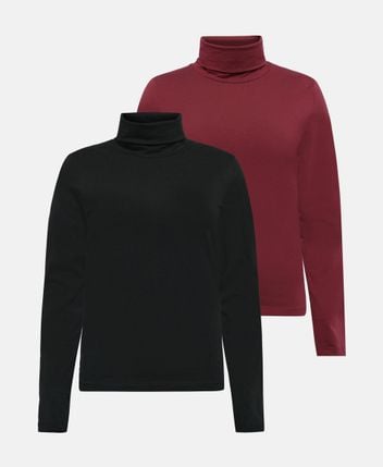 Rollneck top, set of 2
