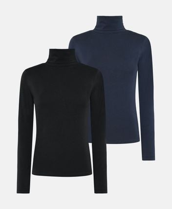 Rollneck top, set of 2
