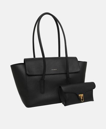 Leather shoulder bag Double Beat