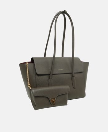 Leather shoulder bag Double Beat