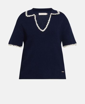 Knitted polo shirt